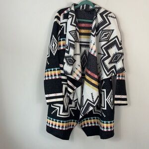Lane Bryant Aztec Wool blend open front cardigan coat women sz 18/20